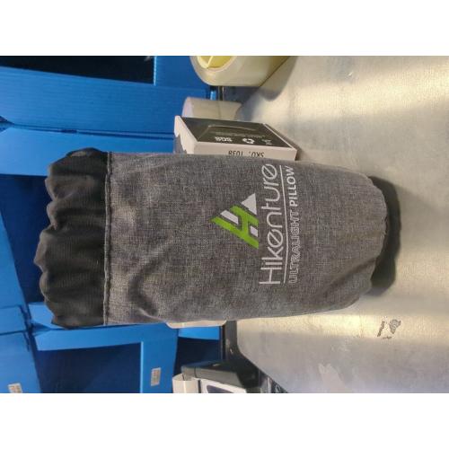 Grey Hikenture Camping Pillow with Removable Cover - Ultralight Inflatable Pillow for Neck Lumbar Support - Upgrade Backpacking Pillow - Washable Travel Air Pillows for Camping, Hiking, Backpacking