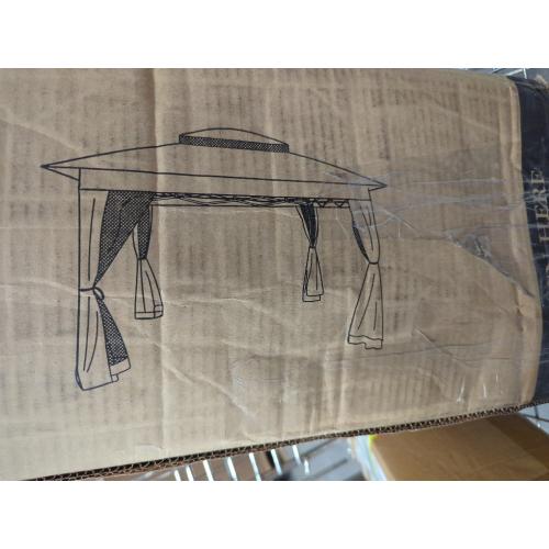 Beige 11x11 COOS BAY 11x11 Pop Up Instant Gazebo Tent with Mosquito Netting Outdoor Canopy Shelter with 121 Square Feet of Shade (Beige)