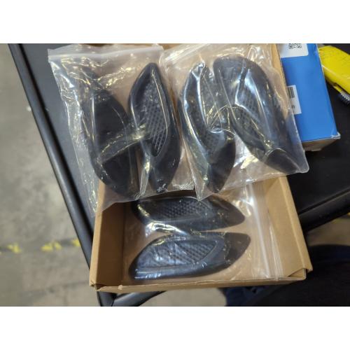 6pcs Curboom Car Fender Trim Decorative Intake Universal Auto Air Flow Bumper Side Vent Decal Scoop Hood Spolier Door Carbon Fiber ABS Chrome Silver Exterior Glossy Black Sticker for Most Cars