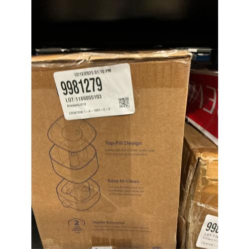 LEVOIT Bedroom Top Fill Humidifier, 2.5L Water Tank for Large Rooms, Easy to Fill and Clean, 28 dB Silent Cool Mist Air Humidifier for Home Baby Nursery and Plants