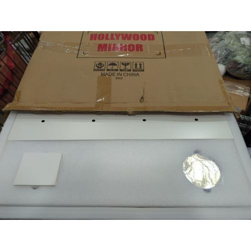 White 24x18 Vanity Mirror with Lights Lighted Makeup Mirror with 15 Dimmable LED Bulbs,3 Color Lighting Modes,USB Charging Port Touch Control,Sturdy Metal Frame Design 24x18 Inch,White