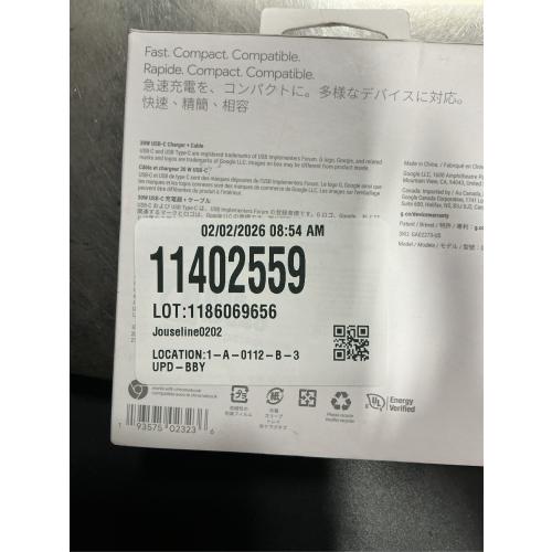 Google 30W Power Adapter with Cable