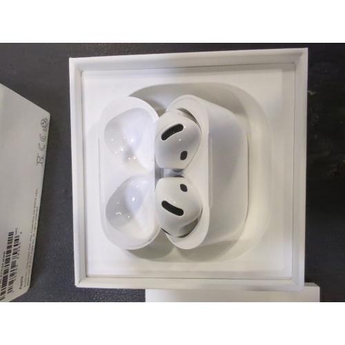 White Apple AirPods 4 with Active Noise Cancellation
