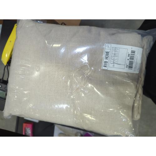 RYB HOME Extra Wide Semi Sheer Curtains, Breathable Room Divider Curtains for Office Bedroom Separation, Large Window Treatment for Sliding Glass Door, Angora, W 70 x L 95, 2 Pcs