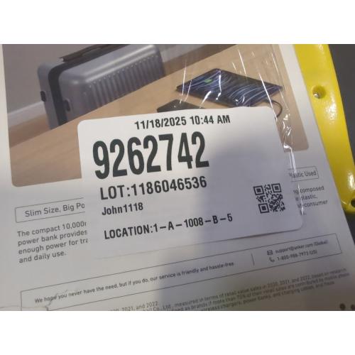 Color Black Anker 10000mAh 22.5W Power Bank - Black