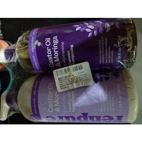 Renpure Castor Oil & Moringa Shampoo and Conditioner Set, Plant-Based*, Curl Enhancing, Moisturized, Manageable & Frizz-Free Curls -Castor & Moringa Seed Oil - Wavy to Curly Hair-24 Fl Oz each, 2 Pack