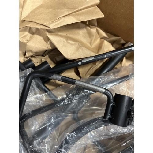 FEED GARDEN Adjustable Double Shepherds Hook for Outdoor with 5 Prong Base 76 Inch Heavy Duty Two Sided Bird Feeder Pole for Hanging Plant Baskets, Solar Light Lanterns, Wind Chimes 2 Pack - little damage