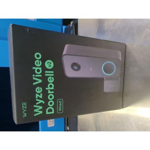 WYZE Wired Doorbell Camera v2(existing doorbell Wiring Required), 2K Security Video Doorbell, Color Night Vision, 2-Way Audio, Package Monitor, Works with Alexa & Google Assistant. Free Expert Setup