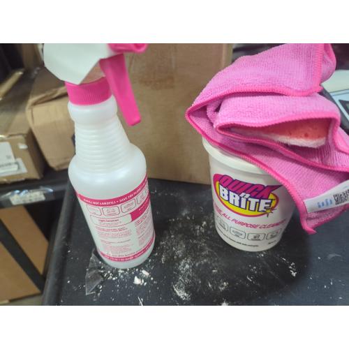 Set of 4 Size 32oz cleaner , squirt bottle sponge and rag Quick N Brite All Purpose Cleaning Paste, True All Purpose Cleaner, Concentrated, 32 oz