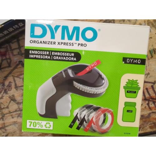Dymo Embossing Organiser Xpress Pro Bundle Retro Label Maker, with 3 Black Tapes