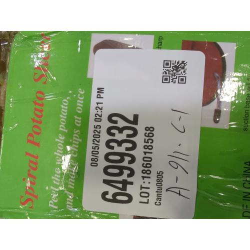 Potato Spiral Cutter, Twisted Potato Slicer Stainless Steel French Fry Cutter Hand Crank Curly Fries Potato Cutter with Suction Base for Potato