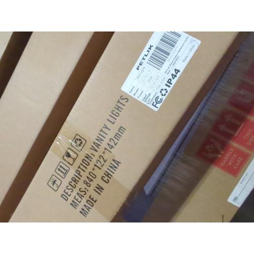 Modern Bathroom Vanity Light 40 inch, 22W Dimmable 6CCT Led Bathroom Light Fixture Over Mirror, Black Bar Vanity Light for Mirror FCC Certificated