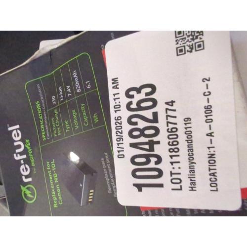 Digipower - Re-Fuel Rechargeable Lithium-Ion Replacement Battery for Canon NB-10L
