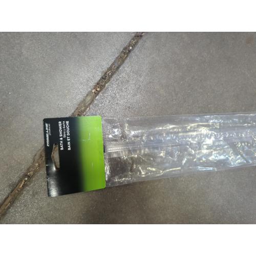 Prime-Line M 6256 Frameless Shower Door Bottom Seal for 1/4 in. Thick Glass Doors, Dual Flap and 45 Degree Drip Guard, 36 in., Clear Vinyl (Single Pack)