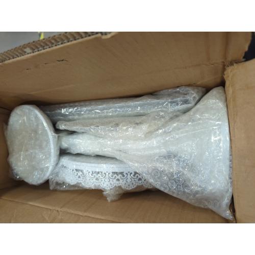 ZOOFOX Set of 10 Metal Cake Stands, Cupcake Holder Fruits Dessert Snack Plate Decor Serving Platter for Baby Shower, Wedding, Birthday Party or Christmas (White)