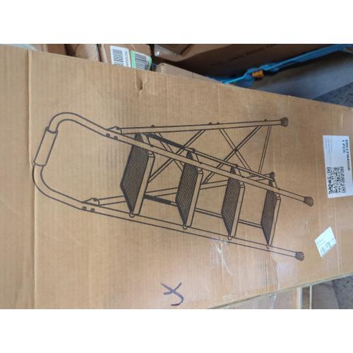 3 Step Ladder, Folding Step Stool with Tool Platform, Wide Anti-Slip Pedal and Anti-Slip Feet, Sturdiest Steel Construction, 600lbs Capacity Steel Ladder for Home Office, Grey