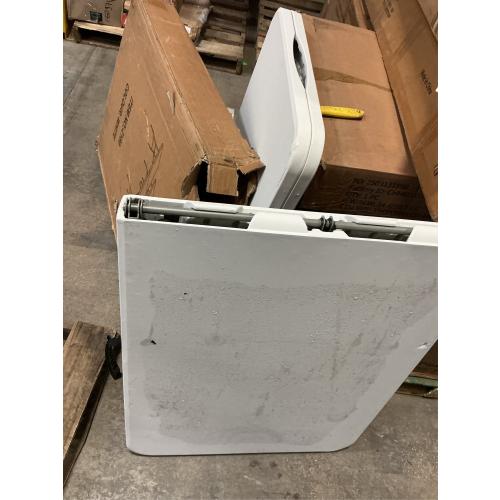 Set of 2 Folding Table 6 FT Lightweight Camping Table Portable Plastic Rectangular Outdoor Dining Table Steel Legs Fold-in-Half with Carrying Handle for Indoor,Picnic,Party,Wedding,Events(White)