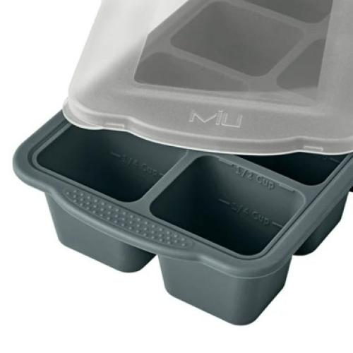 GREEN Silicone Freezer Molds - Soup Cubes Perfect for Freezing Broth, Rice, Leftovers and More - Silicone Freezer Trays with Lids for Meal Prep - Kale - 1-Pack