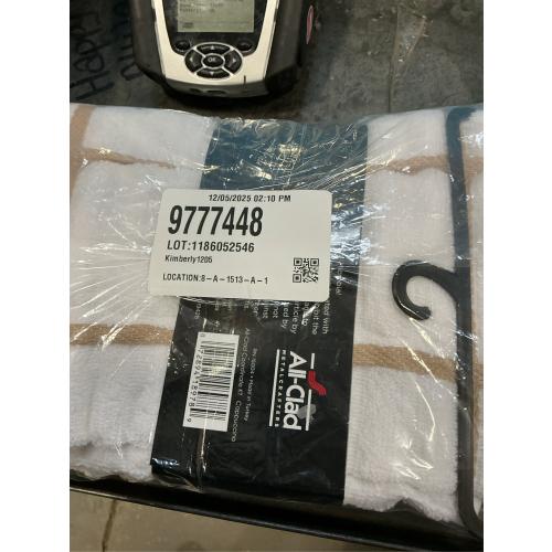 All-Clad Checked Kitchen Towel: Highly Absorbent, Super Soft Long Lasting - 100% Cotton, 17x30 Tea Towel for Cleaning & Drying Dishes, Pans, Glassware, or Countertops, (1-Pack), Cappuccino