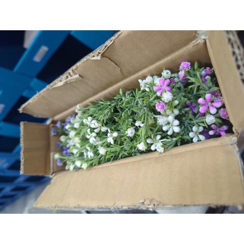 Pink Purple and White Velener Babys Breath Artificial Flowers in Small Burlap Bag Vases 3Pcs -Gypsophila Faux Flowers Farmhouse Home Coffee Table Bookshelf Office Desk Decorations Kitchen Dining Room Fake Plants Indoor