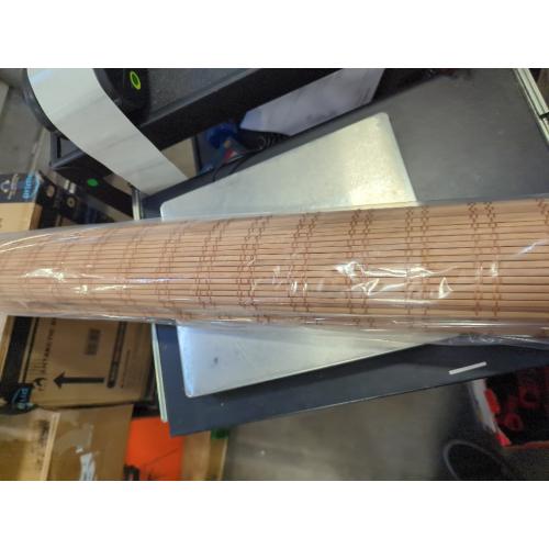 LazBlinds No Tools No Drill Cordless Bamboo Roman Shades, Light Filtering Window Treatment, Roll Up Bamboo Blinds for Windows 35'' W x 64'' H, Ceylon Light Russet