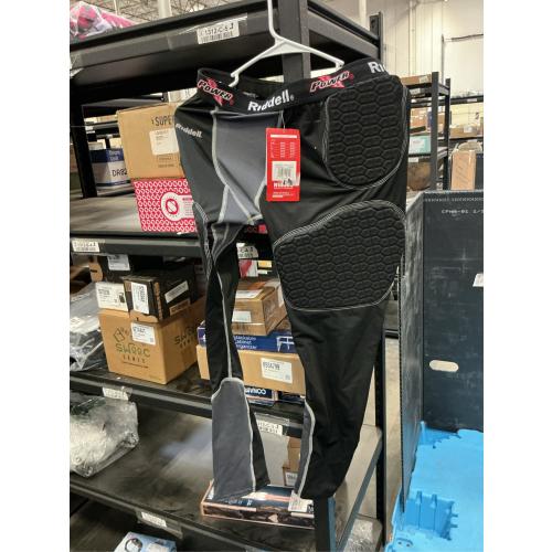 L Riddell 5 Piece Integrated Football Tights, Black, Adult