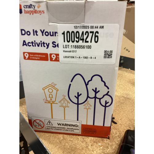 9 DIY Bird House Kits For Children to Build - Wood Birdhouse For Kids to Paint - Unfinished Bird Houses for Kids - Wood Craft Project Kits - Summer Crafts for Girls & Boys, Classroom & Church Activity