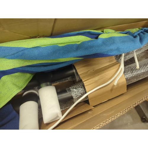 Size Large  Hammock Stand with Blue and green hammock