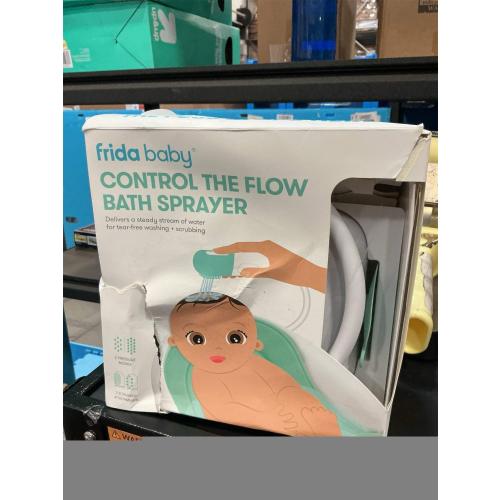 Frida Baby Control The Flow Bathtub Sprayer Attachment for Baby Bathtub, Shower Head with Scalp Massager, Control Waterflow with 2 Pressure Modes