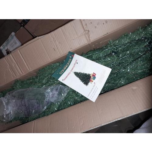 6ft Full Body Unlit Artificial Christmas Tree, Realistic Dense Pine with 1,000 Branch Tips, Hinged Easy Assembly & Stable Base, Perfect for Holiday Ornaments