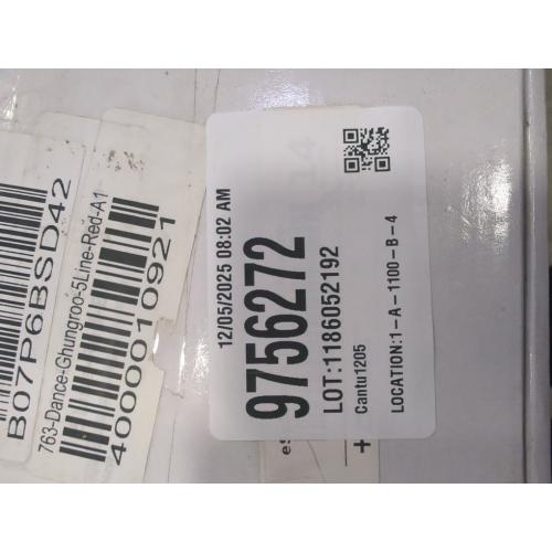 eSplanade Dance Ghungroo (50   50) Red 5 Line Ghungroo with Cushion Pads | Bell, Ghungru 5 Line Red Pad