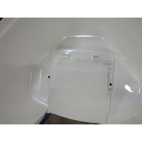 Corner Cat Litter Box Enclosure, Small Cat Litter Box with Lid, Corner Litter Box Enclosure for Kittens to Medium Sized Cats, Odor Defensive, Navy/White