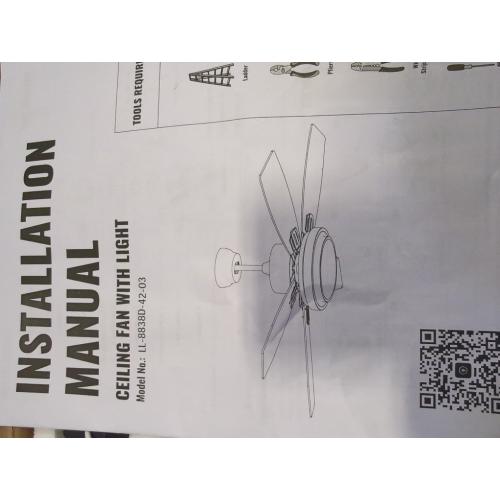 42 Inch Nickel Ceiling Fans with Lights and Remote Control for Bedroom, Modern Ceiling Fan with Quiet Reversible DC Motor, 3CCT, Dimmable, LED for Living Room, Patio, Indoor and Outdoor