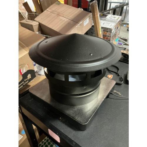 VIVOHOME 8 Cone Top Chimney Cap with Screen, Fireplace Round Chimney Cover, Galvanized Steel Exhaust Rain Caps for Outside, Easy to Install Flue Cap, Black