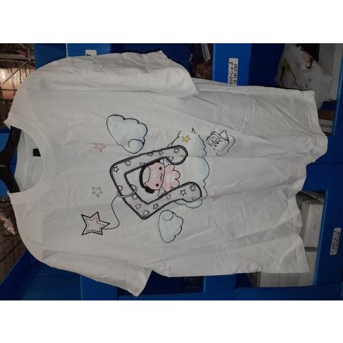 RILGOU Harajuku Style Pastel Kawaii Gothic Clothes Casual Crewneck Soft Cartoon Cute Cat Music Angel Print T-Shirt Size Large