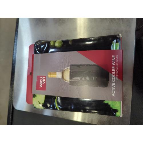 Vacu Vin Active Wine Cooler - Flexible Insulated Chiller For Standard Size Bottles - Keeps Drinks Refreshingly Cold - Durable & Easy To Use - Premium Design For Any Occasions, Wine Grapes Print
