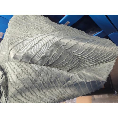 No Hook Shower Curtain with Snap in Liner, Tufted Chevron Striped Shower Curtain Set for Bathroom, Boho Waterproof and Washable Shower Curtains,71Wx74H, Sage Green