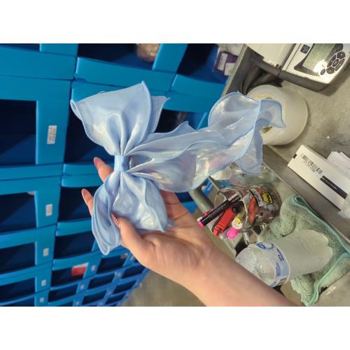 papasgix Hair Bow Clips: Solid Color Silk Ribbon Bows for Women and Girls (1, Blue)
