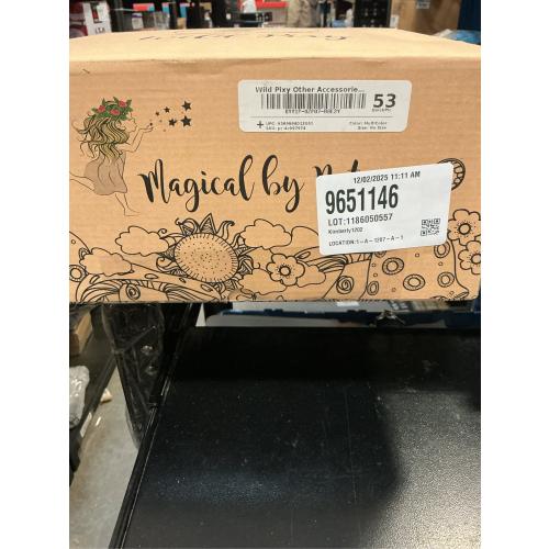 WILD PIXY Fairy Garden Kit - 13 Piece Glow in The Dark Accessories with 7.1 Outdoor Fairy House with Opening Door and Solar LED Light, Garden Door for Trees, Stones, Indoor/Outdoor Decor