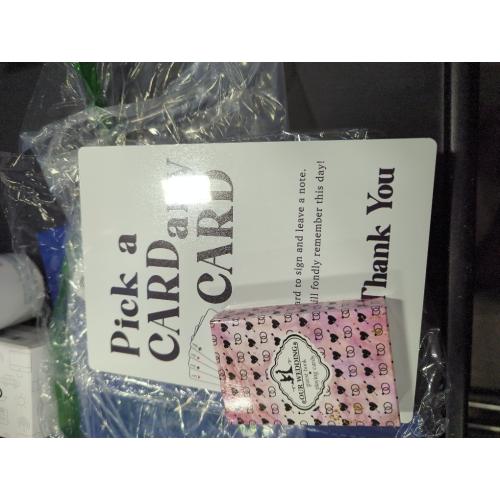 Playing Card Guest Book Signs for Wedding, Elegant Minimalist Style Wooden Sign with 55 Blank Playing Cards as Wedding Guest Book Alternative, Wedding Signs For Ceremony And Reception,Y29