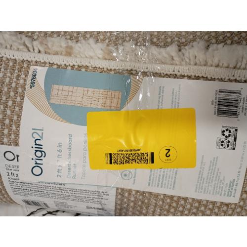 Origin 21 Desert Chessboard 2 X 7 (ft) Beige Indoor Runner Rug