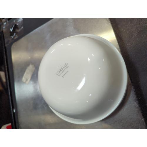 Corelle 18-Piece Dinnerware Set Service for 6, Lightweight Round Plates and Bowls Set, Vitrelle Triple Layer Glass, Chip Resistant, Microwave and Dishwasher Safe