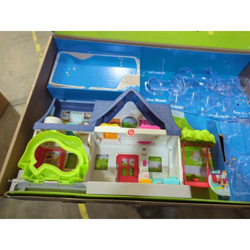 Fisher-Price Little People Toddler Gift Set, Ready for Summer, Interactive Play House with Musical School Bus