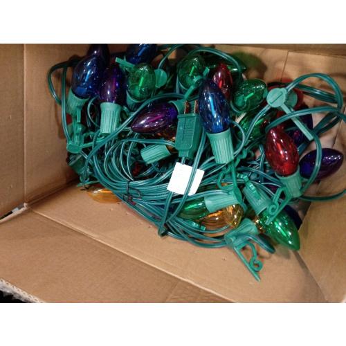 Novelty Lights 25FT C7 LED Multicolor Christmas Lights Outdoor, 25 Bulbs