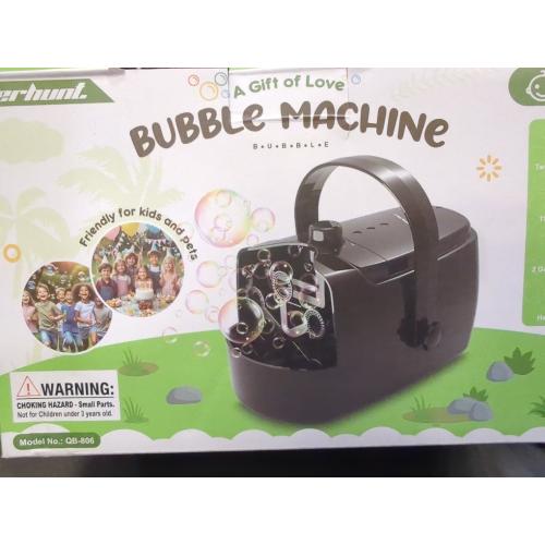 Black Bubble Machine Durable Automatic Bubble Blower, 18000  Big Bubbles Per Minute Bubbles for Kids Toddlers Bubble Maker Operated by Plugin or Batteries Bubble Toys for Indoor Outdoor Birthday Party