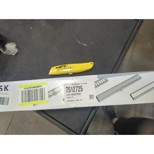 BLACK Linear Shower Drain with Tile Insert Panels, 24 Inch Black 304 Stainless Steel Rectangle Shower Floor Drain, with Hair Catcher, Adjustable Feet, Fits Bathroom, Balcony