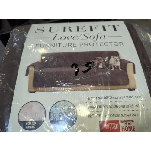 SureFit Pet Protector Sofa Furniture Cover in Chocolate