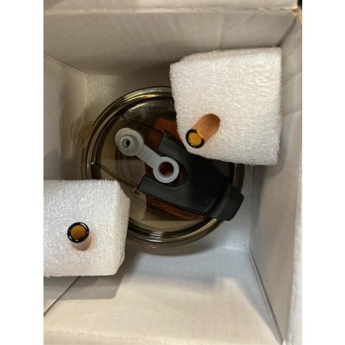 Iced Coffee Cup, 15 oz Glass Cups With Lids And Straws, Iced Coffee Glasses Tumbler, Thick Wall Mug For Tea Water With 2 Straw And Leather Sleeve, Glass Tumbler Gifts