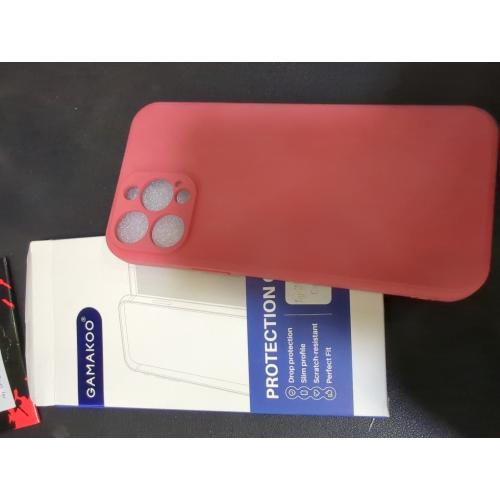 Gamma loo iPhone 13 Pro Max Case with Screen Protector, (with Camera Protection & Soft Microfiber Lining) Liquid Silicone Phone Case, Guava