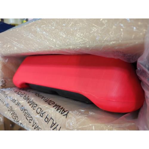 Grey and Red Adjustable Workout Aerobic Exercise Step Platform, Fitness & Exercise Step Platform with 2/4 Stackable Risers for Home Gym Cardio Training(Grey/Red)